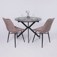 Стул AksHome Devis бежевый велюр Bluvel 38/черный купить в Минске