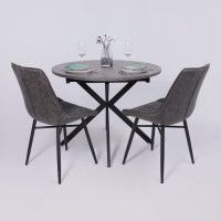 Стул AksHome Devis винтажный серый Dallas-003/черный купить в Минске