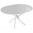 Стол обеденный DIAMOND Тип 3 d.1000(1380) белый глянец /белый муар купить в Минске