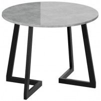 Стол обеденный DIAMOND Тип 4 ателье светлый глянец(серый)/черный муар