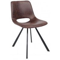 Стул AksHome DILAN (Дилан) экокожа коричневый PU C-03/черный Стул AksHome DILAN (Дилан) экокожа коричневый PU C-03/черный
