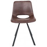 Стул AksHome DILAN (Дилан) экокожа коричневый PU C-03/черный купить в Минске