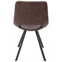 Стул AksHome DILAN (Дилан) экокожа коричневый PU C-03/черный купить в Минске