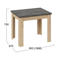 Стол раздвижной ПРОМО Тип 3 900(1698)*670, дуб крафт золотой купить в Минске