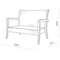 Диван садовый RATTAN OlaDom серый купить в Минске Диван садовый RATTAN OlaDom серый купить в Минске