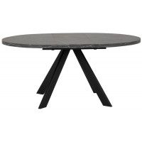 Стол обеденный ДЖАЗ 1200(1600)*1200 Черный камень/Черная шагрень купить в Минске Стол обеденный ДЖАЗ 1200(1600)*1200 Черный камень/Черная шагрень купить в Минске