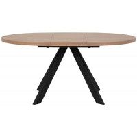 Стол обеденный ДЖАЗ 1200(1600)*1200 Дуб Канзас/Черная шагрень купить в Минске Стол обеденный ДЖАЗ 1200(1600)*1200 Дуб Канзас/Черная шагрень купить в Минске