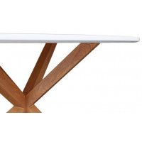 Стол AksHome DOLCE NEW d 120*75 белый/дуб натуральный купить в Минске