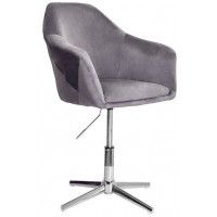 Стул AksHome DUBAI (Дубай) темно-серый велюр/хром