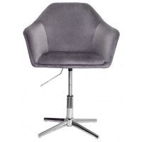 Стул AksHome DUBAI (Дубай) темно-серый велюр/хром купить в Минске Стул AksHome DUBAI (Дубай) темно-серый велюр/хром купить в Минске