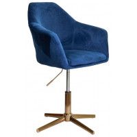 Стул AksHome DUBAI (Дубай) синий велюр/золото Стул AksHome DUBAI (Дубай) синий велюр/золото