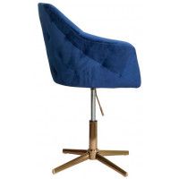 Стул AksHome DUBAI (Дубай) синий велюр/золото купить в Минске