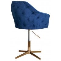 Стул AksHome DUBAI (Дубай) синий велюр/золото купить в Минске