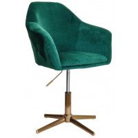 Стул AksHome DUBAI (Дубай) зеленый велюр/золото