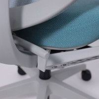 Кресло AksHome DYNAMIC (Динамик) светло-серая сетка+ бирюзовая ткань/серый полиамид купить в Минске