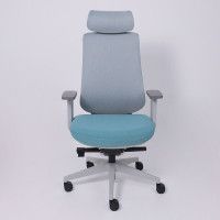 Кресло AksHome DYNAMIC (Динамик) светло-серая сетка+ бирюзовая ткань/серый полиамид купить в Минске