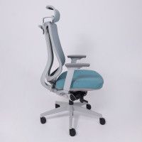 Кресло AksHome DYNAMIC (Динамик) светло-серая сетка+ бирюзовая ткань/серый полиамид купить в Минске