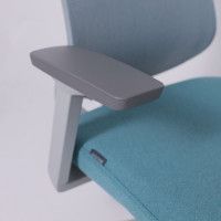Кресло AksHome DYNAMIC (Динамик) светло-серая сетка+ бирюзовая ткань/серый полиамид купить в Минске