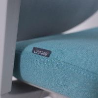 Кресло AksHome DYNAMIC (Динамик) светло-серая сетка+ бирюзовая ткань/серый полиамид купить в Минске