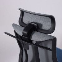 Кресло AksHome DYNAMIC (Динамик) серая сетка+ синяя ткань/черный полиамид купить в Минске