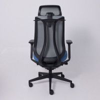 Кресло AksHome DYNAMIC (Динамик) серая сетка+ синяя ткань/черный полиамид купить в Минске