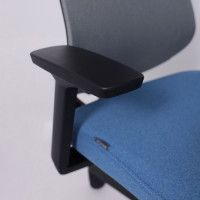 Кресло AksHome DYNAMIC (Динамик) серая сетка+ синяя ткань/черный полиамид купить в Минске