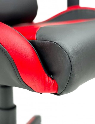 Кресло поворотное AksHome DYNAMIT (Динамит) экокожа/ткань-сетка черный+красный
