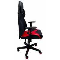 Кресло поворотное AksHome DYNAMIT (Динамит) экокожа/ткань-сетка черный+красный купить в Минске