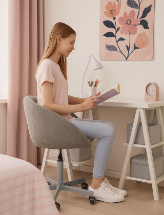 Кресло AksHome Elena (Елена) ткань серый купить в Минске