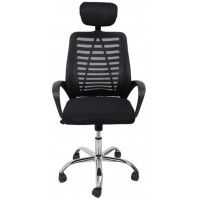 Кресло AksHome ELON (Элон) ткань/сетка, черный+сетка-черный купить в Минске