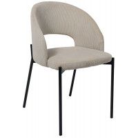 Стул AksHome ELSA (Эльза) капучино велюр Fjord27/черный