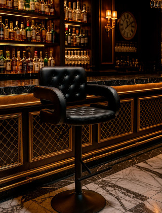 Стул барный Akshome ELTON (Элтон) экокожа черный/черный купить в Минске