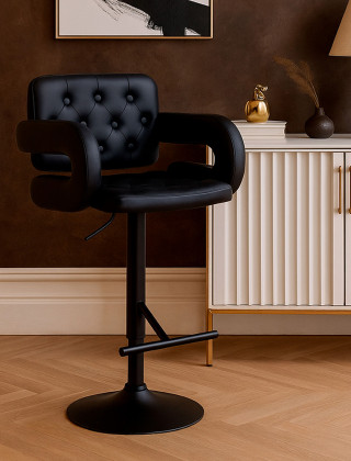 Стул барный Akshome ELTON (Элтон) экокожа черный/черный купить в Минске