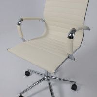 Кресло AksHome EVELIN (Эвелин) экокожа кремовый купить в Минске