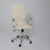 Кресло AksHome EVELIN (Эвелин) экокожа кремовый купить в Минске