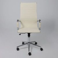 Кресло AksHome EVELIN (Эвелин) экокожа кремовый купить в Минске