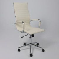 Кресло AksHome EVELIN (Эвелин) экокожа кремовый купить в Минске