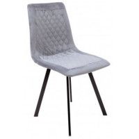 Стул AksHome EZRA (Эзра) темно-серый велюр 23/черный