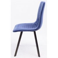 Стул AksHome EZRA (Эзра) ультрамарин велюр 65/черный купить в Минске