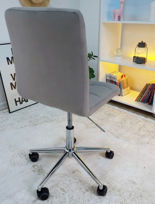 Кресло AksHome FIJI (Фиджи) светло-серый велюр HCJ-38/хром