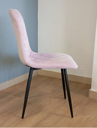 Стул AksHome FIONA (Фиона) лиловый велюр G062-26/черный купить в Минске