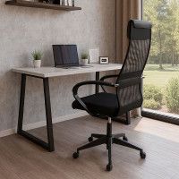 Кресло AksHome FIRST (Фирст) PL ткань/сетка черный купить в Минске