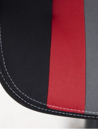 Кресло AksHome FLAVIY (Флави) ткань черный/серый/красный