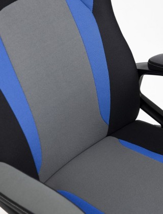 Кресло AksHome FLAVIY (Флави) ткань черный/серый/синий