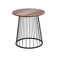 Стол журнальный FLIP, орех/черный, d 400*420