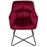 Кресло AksHome FLORIDA (Флорида) бордовый велюр/черный купить в Минске