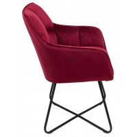 Кресло AksHome FLORIDA (Флорида) бордовый велюр/черный купить в Минске