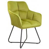 Кресло AksHome FLORIDA (Флорида) светло-зеленый велюр / черный