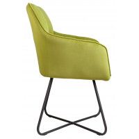 Кресло AksHome FLORIDA (Флорида) светло-зеленый велюр / черный купить в Минске