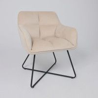 Кресло AksHome FLORIDA (Флорида) кремовый велюр HCJ-3/черный купить в Минске